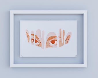 8.5x5.5" Limited Edition Risograph | Dark fantasy feminine Art | Traditional art made in Montreal