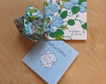 Reflective french zine | paper origami puzzle | Un jardin