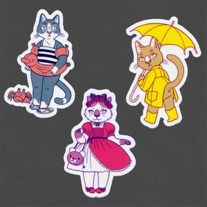 Cats sticker set | Cute vinyl sticker | Sticker art from Montreal