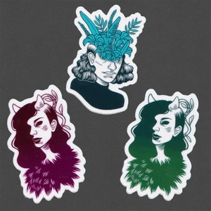 Surreal Daemon Vinyl Sticker Set: Montreal Art Stickers