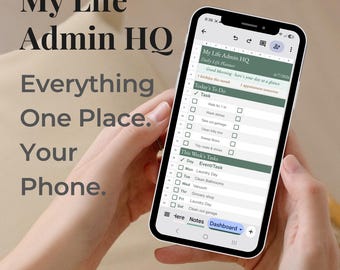 Bi-Weekly Budget Planner | Google Sheets | Daily & Weekly Planner| Monthly Calendar | Home Management | Android iPhone Portrait Format