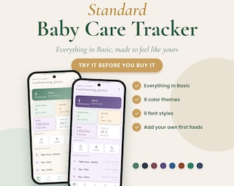 Baby Care Tracker App, Feed, Sleep, Diaper Log, Milestones (iPhone/Android)