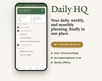 Daily HQ Planner App | Daily, Weekly, Monthly Tasks (iPhone/Android)