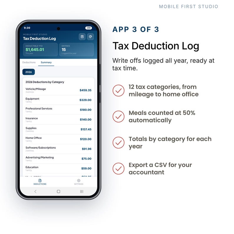 Income and Expense Tracker Bundle: 3 Side Hustle Apps, Tips, Tax ...