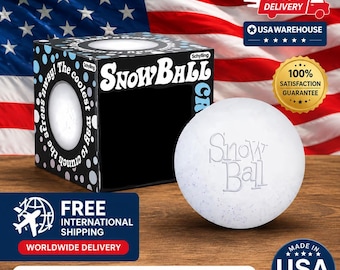 Snowball Stress Ball – Squishy Sensory Fidget Toy for Adults, Teens
