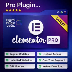 Licence Elementor Pro GPL | Plugin de création de page WordPress | Utilisation à vie sur des sites Web illimités