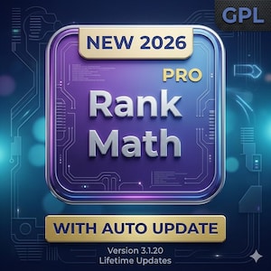 Rank Math Pro: WordPress SEO Plugin, GPL License (Digital Download)