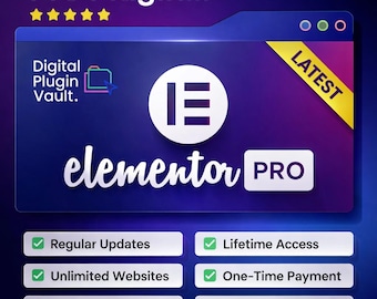 Plugin Elementor Pro, Desbloquea Widgets, Sitios web ilimitados (Descarga instantánea)