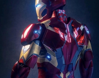 Red Gold Armored Hero Suit – Cinematic Cosplay Outfit with Helmet – Collector Edition