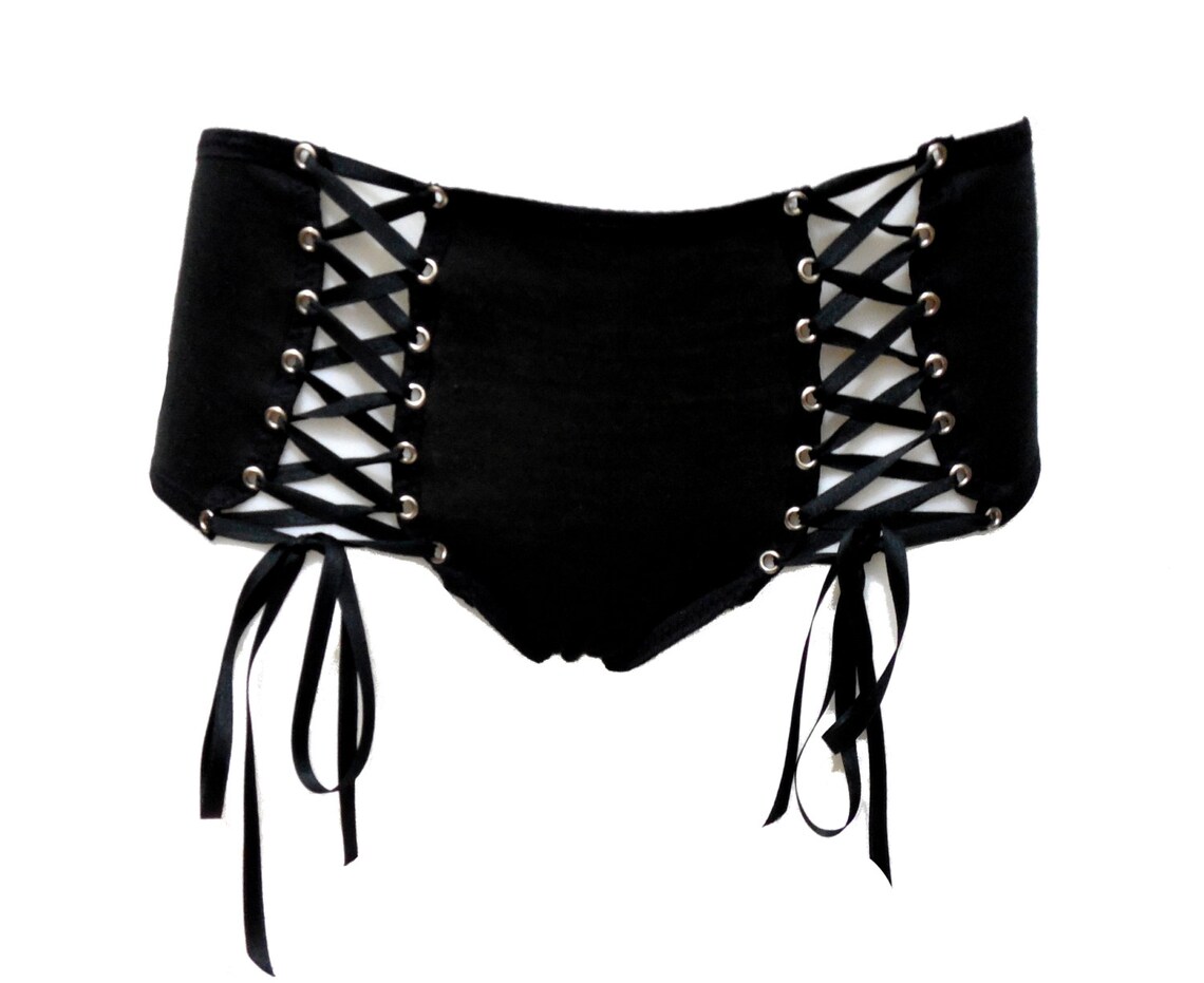 Lace Up Panties. Grommet Lingerie Etsy