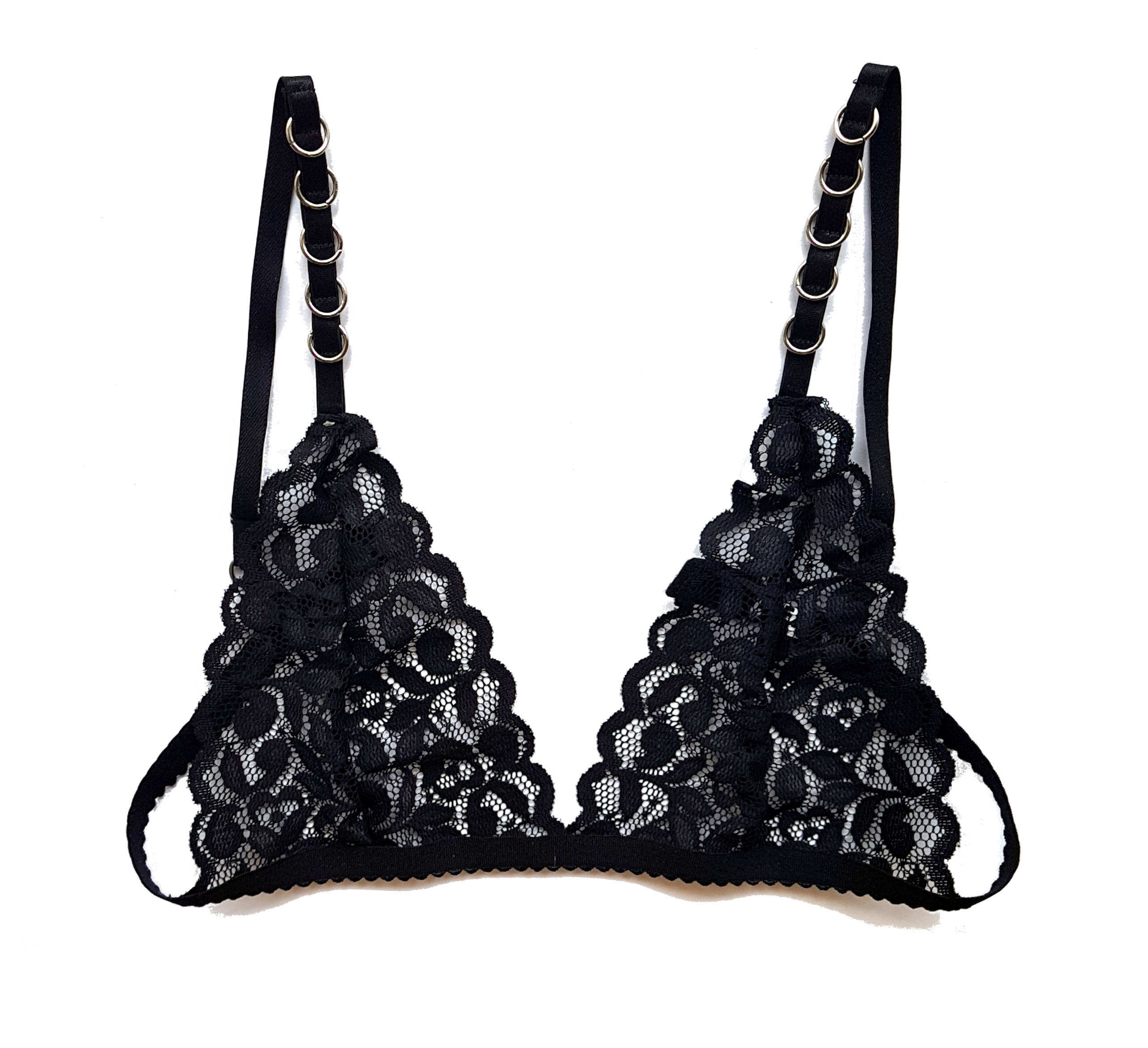 Serti Bra. Lace Bralette. Decorative Bra Straps. Triangle Soft Etsy