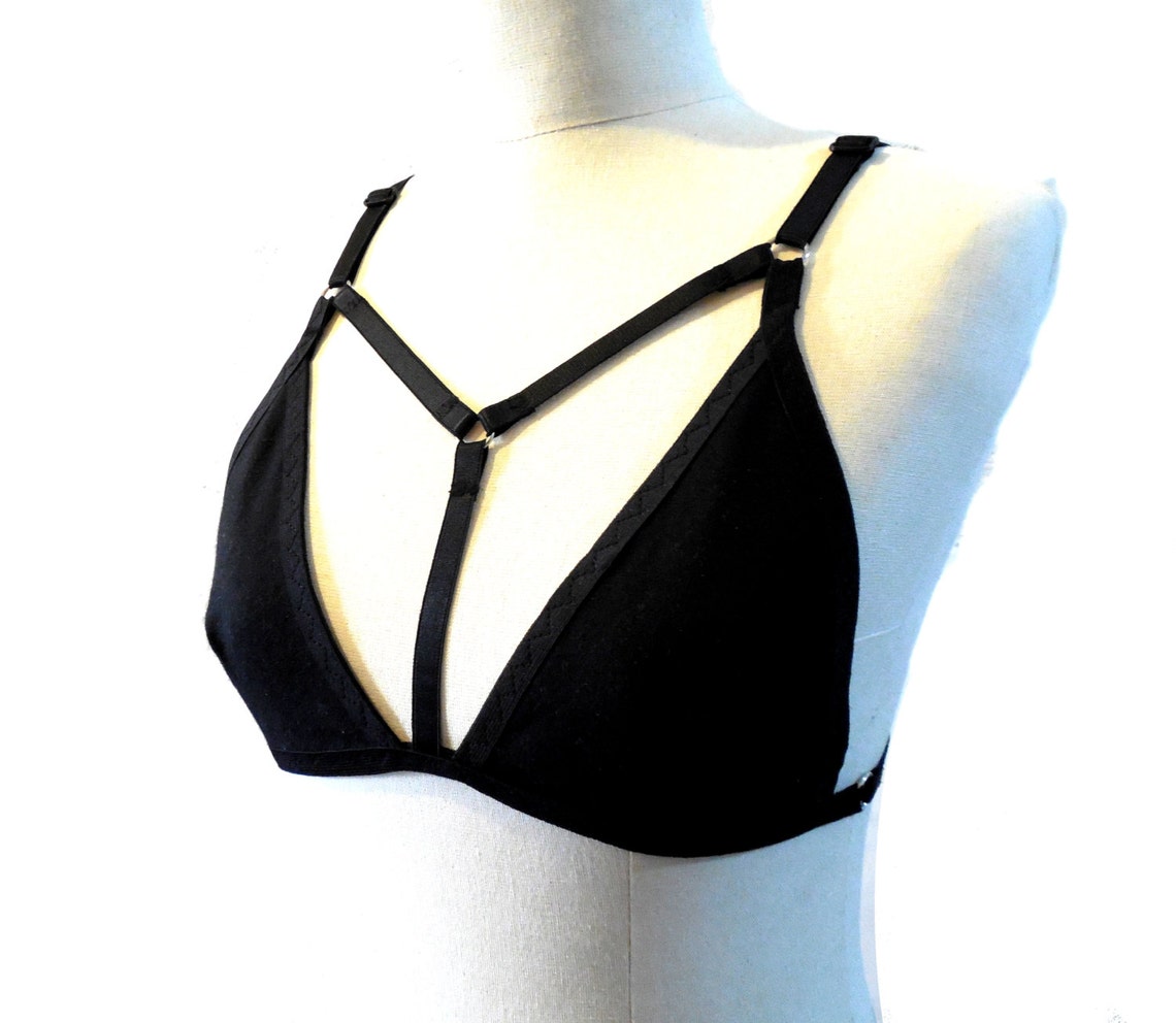 Caged Bralette. Harness Bra. Cage Lingerie. Strappy Bralette. Etsy