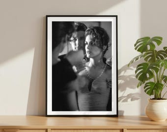Vintage Julia Roberts Dress Print, Romance Icon Celebrity Poster, Fine Art Photography Wall Art, Black and White, Iconic Movie