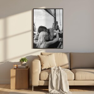 ヴィンテージのブリジット・バルドーのプリント、高級モデルファッションポスター、ファインアート写真のウォールアート、ハイソサエティの白黒インテリア 画像 4