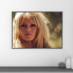 Impressão vintage de Brigitte Bardot, pôster de moda de modelo de luxo, arte fotográfica de parede, decoração sofisticada em preto e branco. imagem 2