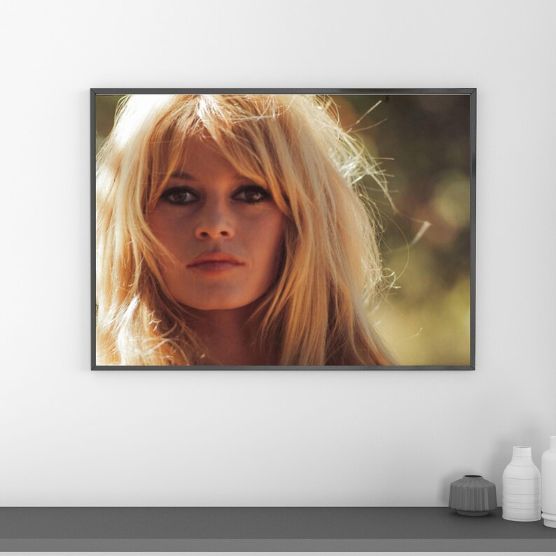 Impressão vintage de Brigitte Bardot, pôster de moda de modelo de luxo, arte fotográfica de parede, decoração sofisticada em preto e branco. imagem 2