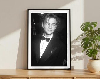 Vintage Young Leonardo DiCaprio Print, Celebrity Actor Poster, Fine Art Photography Wall Art, Black and White Iconic TV Movie