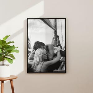 ヴィンテージのブリジット・バルドーのプリント、高級モデルファッションポスター、ファインアート写真のウォールアート、ハイソサエティの白黒インテリア 画像 5