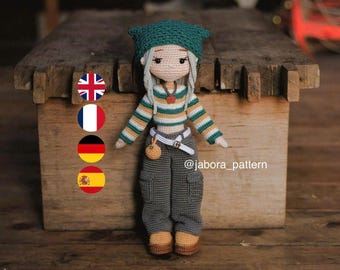 Patrón de ganchillo para muñeca Atela – Tutorial de amigurumi estilo urbano (Descarga en PDF)