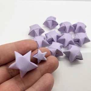 1” JUMBO Pastel Purple Handmade Origami Paper Stars // 50/100 Count // Origami Wishing Stars // Origami Party Decorations // Lucky Stars //