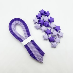Assorted Purples Handmade Origami Paper Stars Strips // Origami Wishing Stars // Origami Party Decorations // Lucky Stars //