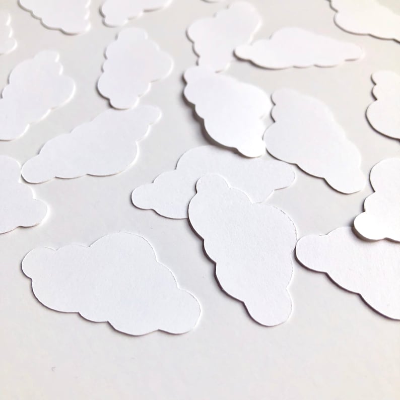 White Cloud Die Cuts Various Sizes Party Confetti Birthday Party Decorations Baby Shower