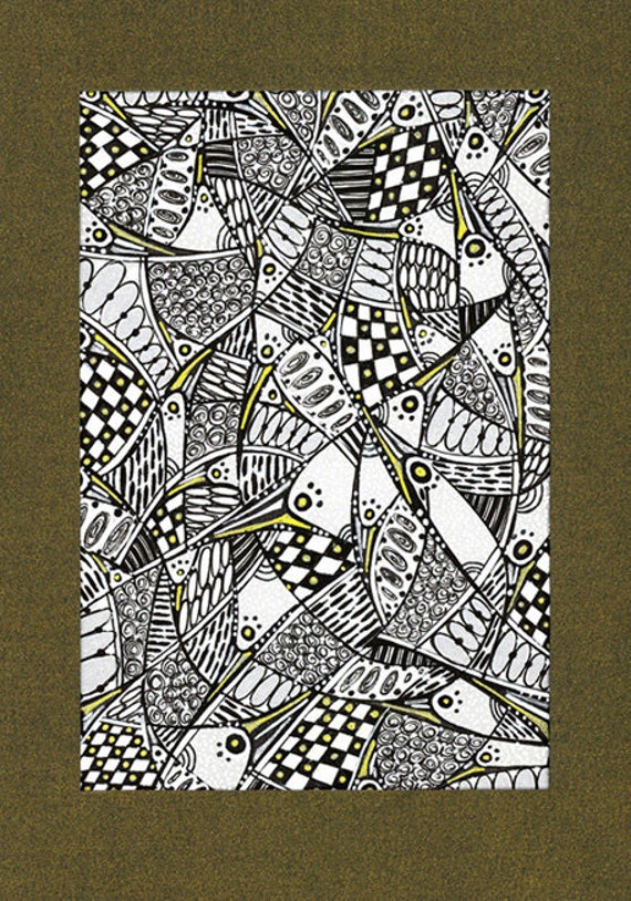 Articoli Simili A Geometrica Naturale Stilizzato Disegno