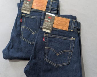 Pantalones vaqueros Levi's 511 Slim Fit para hombre con cierre de cremallera, color negro, azul (claro, medio, oscuro) y azul oscuro lavado.