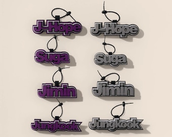 Llavero Oshi inspirado en BTS Kpop, dije de apoyo hecho a mano, lindo colgante para bolso, llavero de tela no tejida