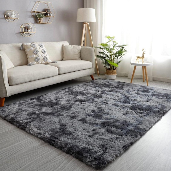 Charcoal Grey Shag Rug – Hand Tufted High Pile Plush Carpet (Square, Round, Runner)