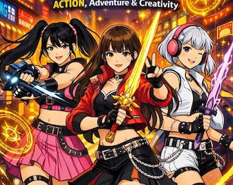 K-Pop Adventures Coloring Book: Action, Style & Creative Fun for All Ages