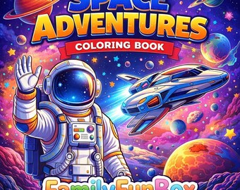 Space Adventures Coloring Book for Kids: Fun Galaxy Journey with Astronauts & Spaceships
