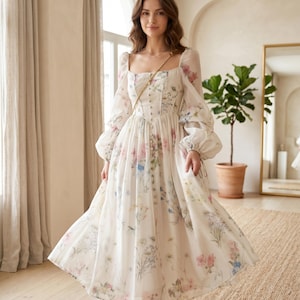 romantic chiffon dresses Scarlet Ruffle Off-Shoulder Chiffon Dress