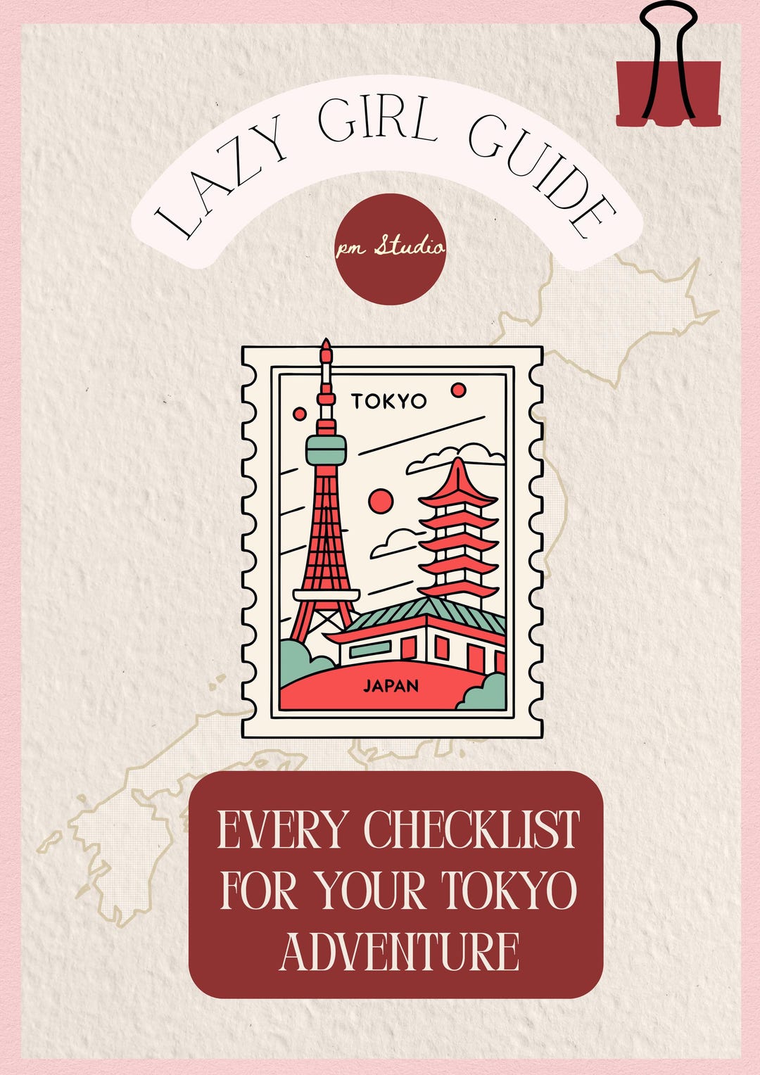 Tokyo Travel Planner Printable - Lazy Girl Guide, Checklist Map, Budget &amp; Itinerary Template - Etsy