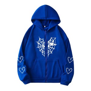 Graphic Zip up Hoodie Y2k - Etsy