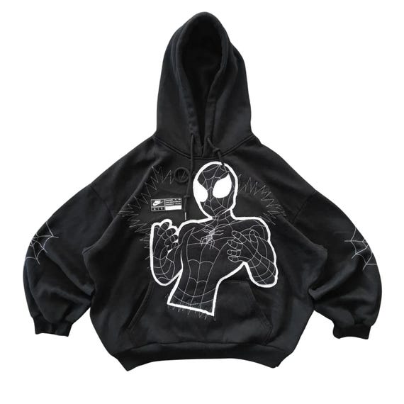 Unisex Spider Zip-up Hoodie Oversized Purple Web Graphic - Etsy