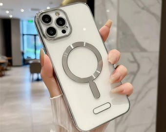Clear MagSafe iPhone Case | Plated Bumper, Shockproof, Slim Cover (iPhone 17 Pro Max Air)