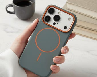 Business MagSafe Leather iPhone Case | Matte Skin Texture Magnetic Cover for iPhone 17 16 15 14 13 Pro Max Air