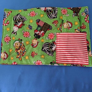 Kids child&#39;s placemat and napkin for a holiday or Christmas
