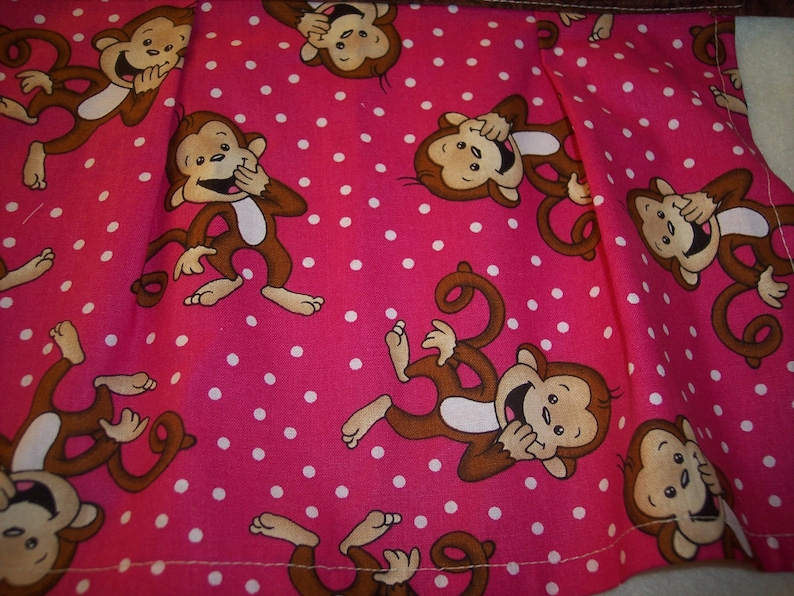 Apron childs half apron little MonkeysPink