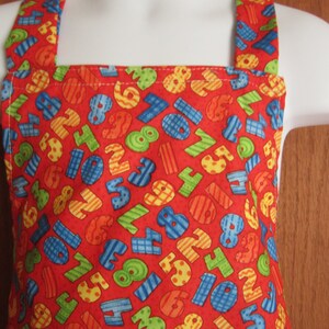 Apron Childs Full Red loaded with Numbers