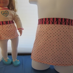 Apron set Girl and 18 inch doll  half aprons