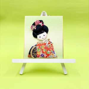 A Girl - Japanese Traditional Oshie Art - Vintage -
