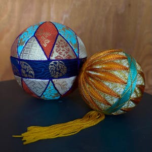 Temari Ball - Japanese Traditional Oshie Art - Vintage -