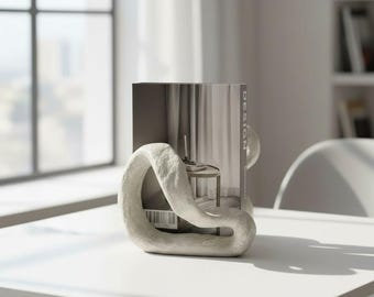 Sujetalibros abstractos, soporte para libros minimalista moderno, sujetalibros esculturales, decoración neutra para el hogar, decoración estética para estanterías, regalo único