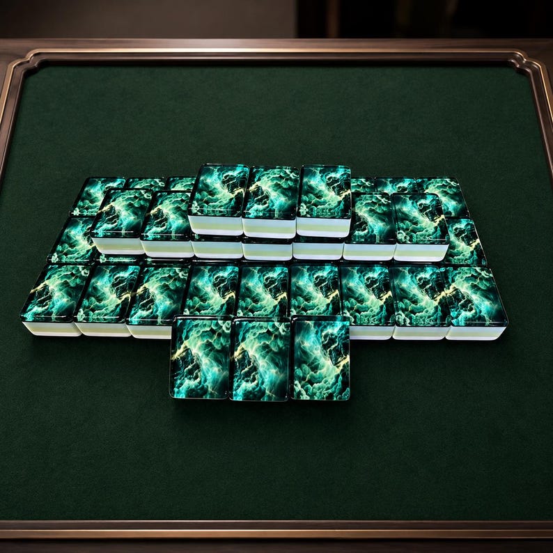 Luxury American Mahjong Set, Cloud Thunder, 4 Layer Heavyweight Acrylic, 160 Tiles, Premium Board Game Gift image 5