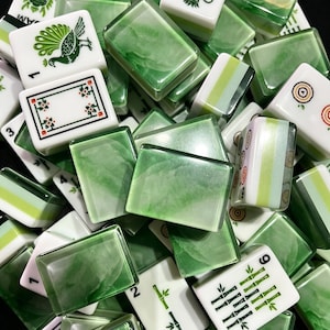 Luxury American Mahjong Set, Aqua Wave, 4 Layer Heavyweight Acrylic, 160 NMJL Standard Tiles, Premium Board Game