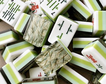 Luxury American Mahjong Set, Madame Bamboo, 4 Layer Heavy Acrylic, 160 Tiles, Premium Board Game Gift