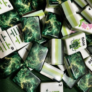 Juego de Mahjong Americano de Lujo, Cloud Thunder, Acrílico de Alta Resistencia de 4 Capas, 160 Fichas, Regalo de Juego de Mesa Premium