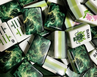 Luxury American Mahjong Set, Cloud Thunder, 4 Layer Heavyweight Acrylic, 160 Tiles, Premium Board Game Gift